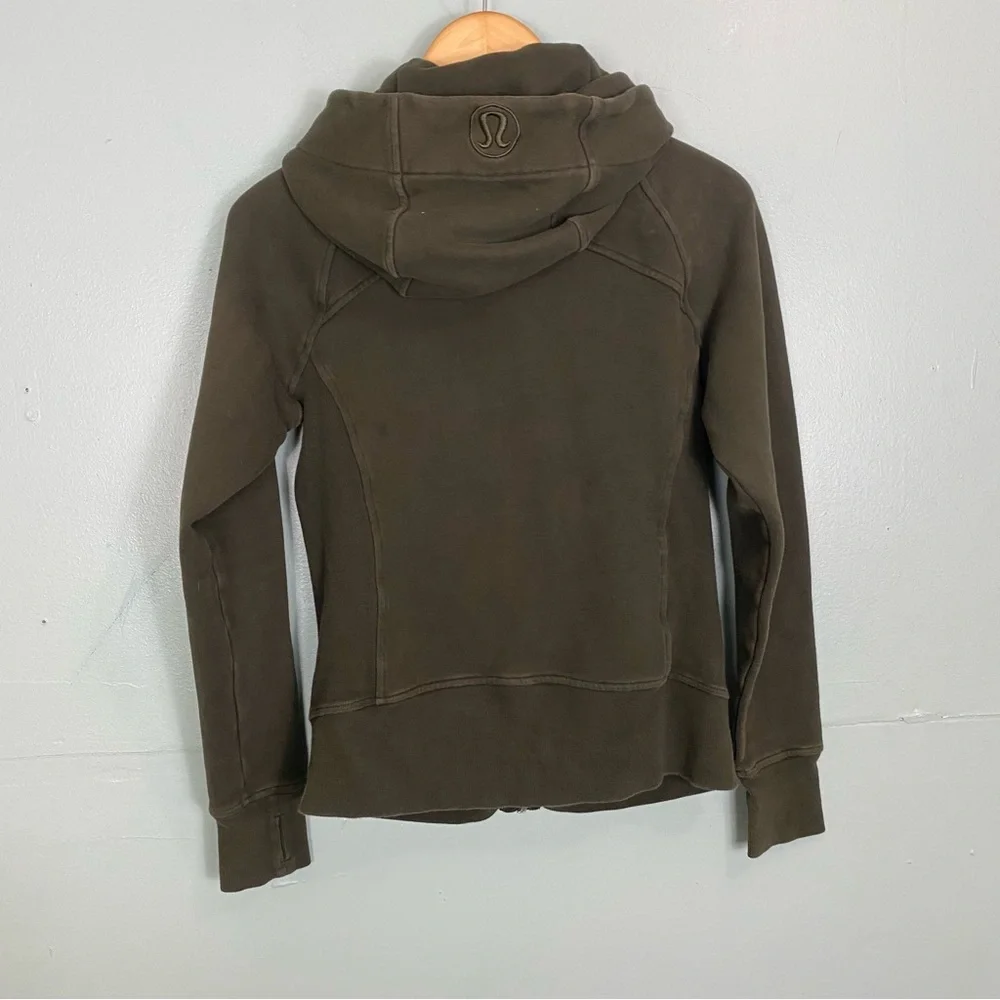 Lululemon Green‎ Scuba Zip Up Hoodie Sz 6